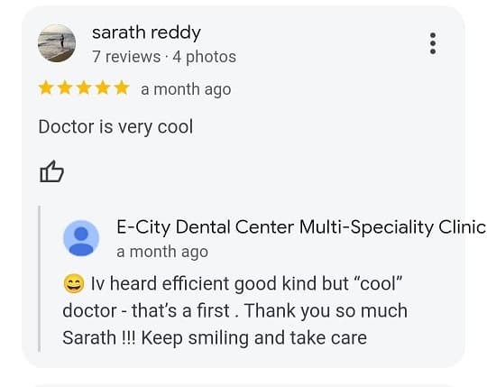 Patient review for V2 ECity Dental Center, Electronic City, Bengaluru
